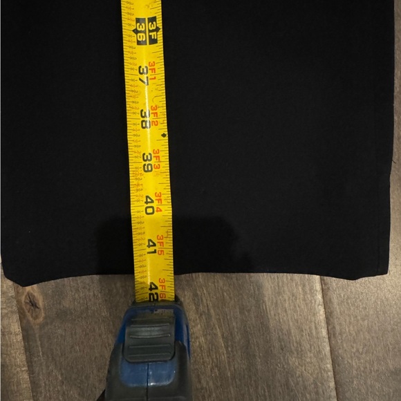 Louben Black Wide Leg Dress Pants Size 8 | Side Zip Tailored Work Trousers - Picture 12 of 13